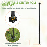6x6/ 8x8/ 10x10 Portable Pop Up Greenhouse, Patented Center Lock with Gable Roof - Eagle Peak®