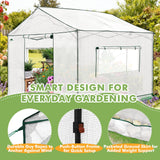 6x6/ 8x8/ 10x10 Portable Pop Up Greenhouse, Patented Center Lock with Gable Roof - Eagle Peak®