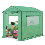 6x6/ 8x8/ 10x10 Portable Pop Up Greenhouse, Patented Center Lock with Gable Roof - Eagle Peak®