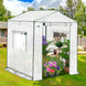 6x6/ 8x8/ 10x10 Portable Pop Up Greenhouse, Patented Center Lock with Gable Roof - Eagle Peak®
