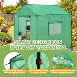 6x6/ 8x8/ 10x10 Portable Pop Up Greenhouse, Patented Center Lock with Gable Roof - Eagle Peak Custom Canopy Tent