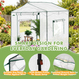 6x6/ 8x8/ 10x10 Portable Pop Up Greenhouse, Patented Center Lock with Gable Roof - Eagle Peak®