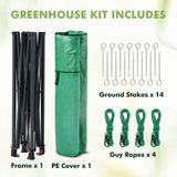 6x6/ 8x8/ 10x10 Portable Pop Up Greenhouse, Patented Center Lock with Gable Roof - Eagle Peak Custom Canopy Tent