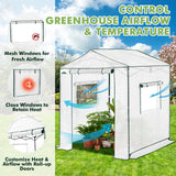 6x6/ 8x8/ 10x10 Portable Pop Up Greenhouse, Patented Center Lock with Gable Roof - Eagle Peak®