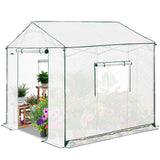 6x6/ 8x8/ 10x10 Portable Pop Up Greenhouse, Patented Center Lock with Gable Roof - Eagle Peak®