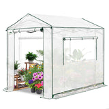 6x6/ 8x8/ 10x10 Portable Pop Up Greenhouse, Patented Center Lock with Gable Roof - Eagle Peak®