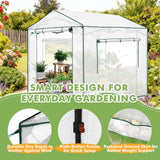 6x6/ 8x8/ 10x10 Portable Pop Up Greenhouse, Patented Center Lock with Gable Roof - Eagle Peak®