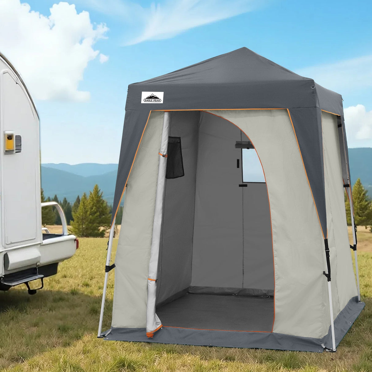 6x6 Pop Up Privacy Tent with Ground Mat - Eagle Peak Custom Canopy Tent