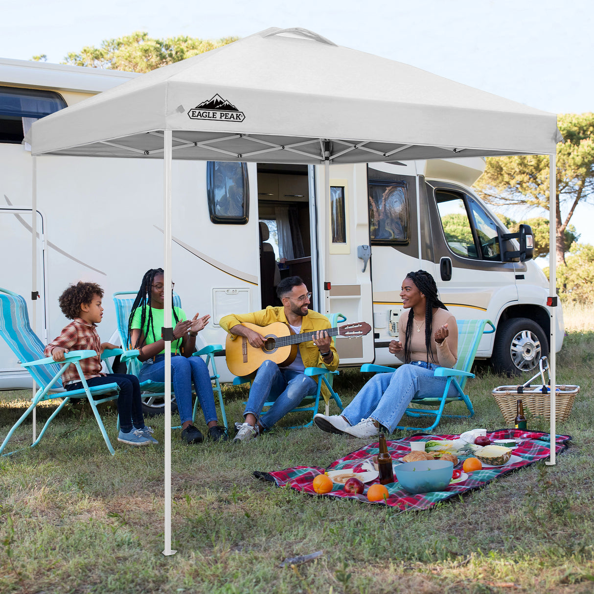 8x8 Pop Up Straight Leg Canopy with Wheeled Bag - Eagle Peak Custom Canopy Tent