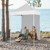 5x5 Straight Leg Pop Up Canopy Tent with One Removable Sunwall