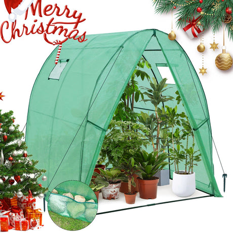 70.9"x70.9"x78.7" Tunnel Greenhouse - Eagle Peak Custom Canopy Tent