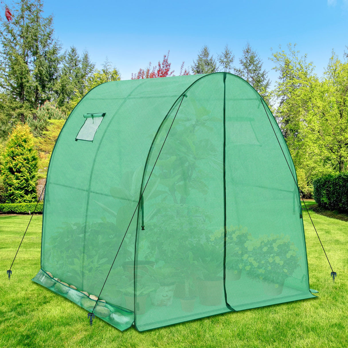 70.9"x70.9"x78.7" Tunnel Greenhouse - Eagle Peak Custom Canopy Tent