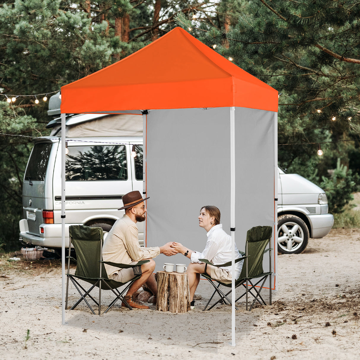 EAGLE PEAK Straight Leg Outdoor Portable Canopy Tent with Removable Sunwalls 5x5 ft, Carry Bag Included