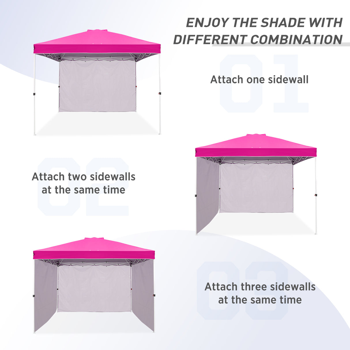 EAGLE PEAK Canopy SunWall for E100 10x10 Straight Leg Pop Up Canopy, 1 Sidewall - Eagle Peak Canopy and Outdoor Products