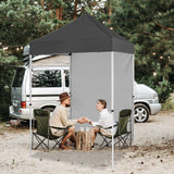 5x5 Straight Leg Pop Up Canopy Tent with One Removable Sunwall