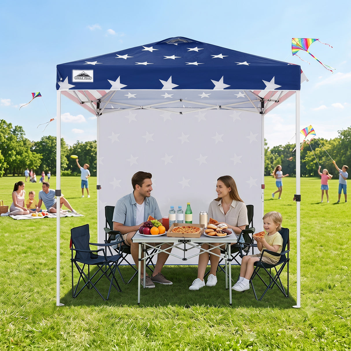 6.6x6.6 Pop Up Canopy Tent with 1 Sidewall