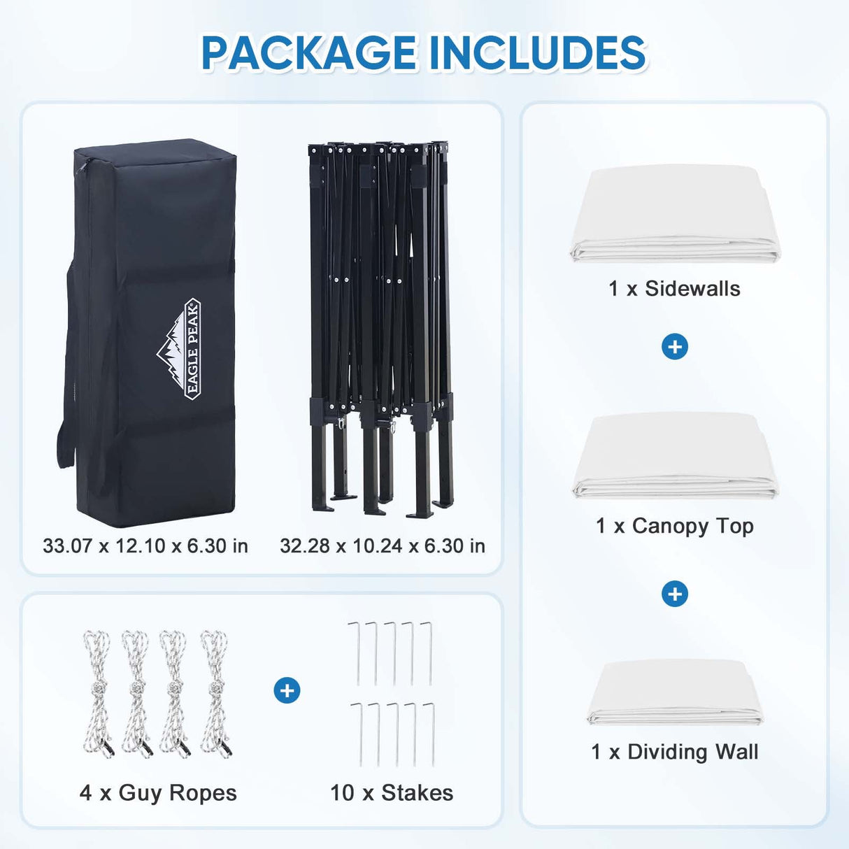 8x4 Outdoor Changing Room, 2 Room Pop Up Portable Changing Room - Eagle Peak Custom Canopy Tent