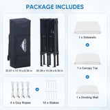 8x4 Outdoor Changing Room, 2 Room Pop Up Portable Changing Room - Eagle Peak Custom Canopy Tent