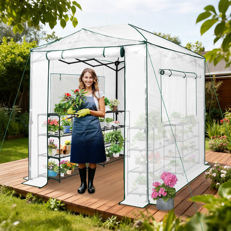 8x6 Easy Setup Pop Up Greenhouse - Eagle Peak®