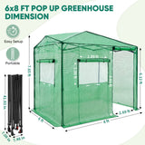 8x6 Easy Setup Pop Up Greenhouse - Eagle Peak®