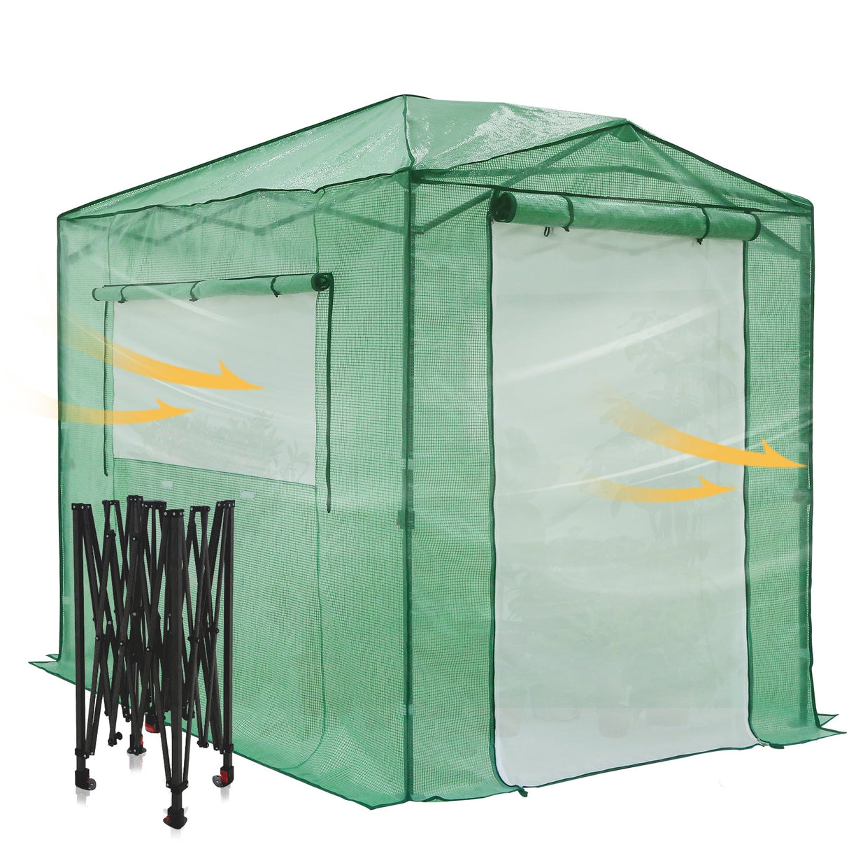 8x6 Walk - in Greenhouse with Upgraded Screen Mesh Door - Eagle Peak