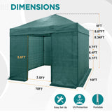8x6/8x12/10x10 Walk in Shade Cloth Cover Greenhouse Gable Roof Gardening Green House with Mesh Cover - Eagle Peak Custom Canopy Tent