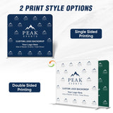 8x7.5 FT/10x7.5 FT/20x7.5 FT Custom Tension Fabric Trade Show Backdrop with Stand - Eagle Peak®