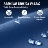 8x7.5 FT/10x7.5 FT/20x7.5 FT Custom Tension Fabric Trade Show Backdrop with Stand - Eagle Peak®