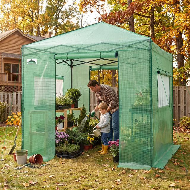8x8 Easy Setup Pop Up Greenhouse - Eagle Peak®