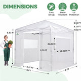 8x8 Easy Setup Pop Up Greenhouse - Eagle Peak®