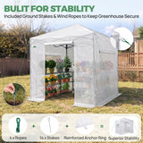 8x8 Easy Setup Pop Up Greenhouse - Eagle Peak®