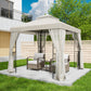 8x8 Patio Double Roof Gazebo with Mesh Netting, Corner Shelves - Eagle Peak Custom Canopy Tent