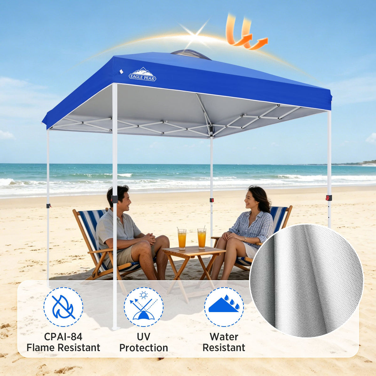 8x8 Pop Up Canopy Tent Easy Up Canopy Outdoor - Eagle Peak®