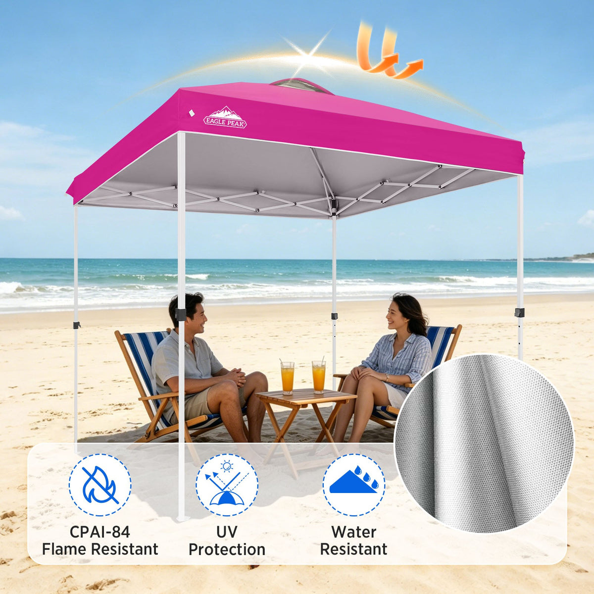 8x8 Pop Up Canopy Tent Easy Up Canopy Outdoor - Eagle Peak®