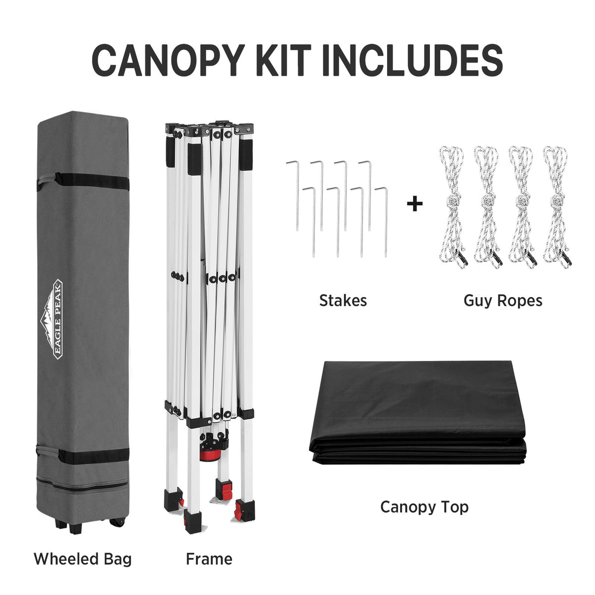 8x8 Pop Up Canopy Tent Easy Up Canopy Outdoor - Eagle Peak®