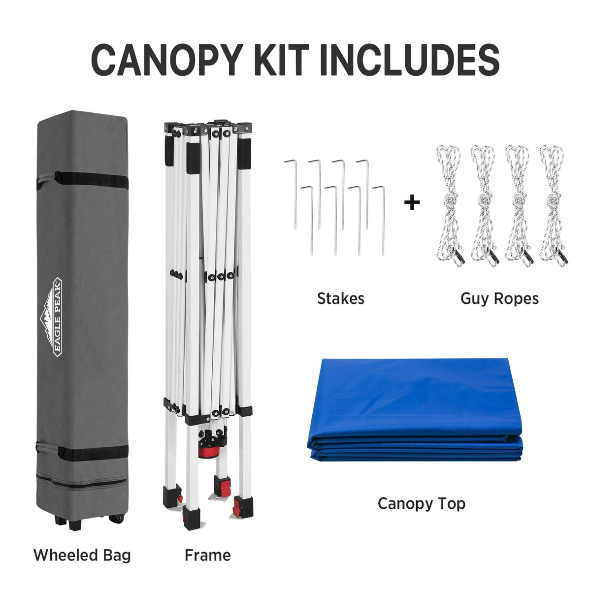 8x8 Pop Up Canopy Tent Easy Up Canopy Outdoor - Eagle Peak®