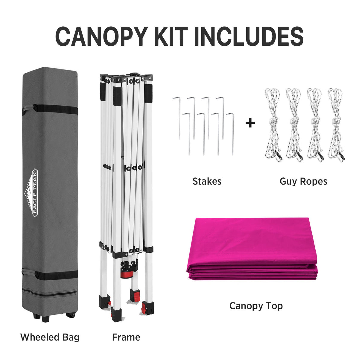 8x8 Pop Up Canopy Tent Easy Up Canopy Outdoor - Eagle Peak®