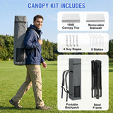 8X8 Pop Up Canopy Tent, Sidewall, Extended Eaves - Eagle Peak®