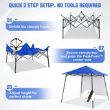 8X8 Pop Up Canopy Tent, Sidewall, Extended Eaves - Eagle Peak®