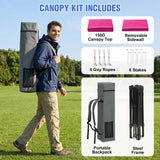 8X8 Pop Up Canopy Tent, Sidewall, Extended Eaves - Eagle Peak®