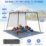 8X8 Pop Up Canopy Tent, Sidewall, Extended Eaves - Eagle Peak®