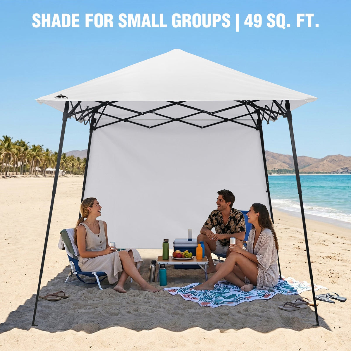 8X8 Pop Up Canopy Tent, Sidewall, Extended Eaves - Eagle Peak®