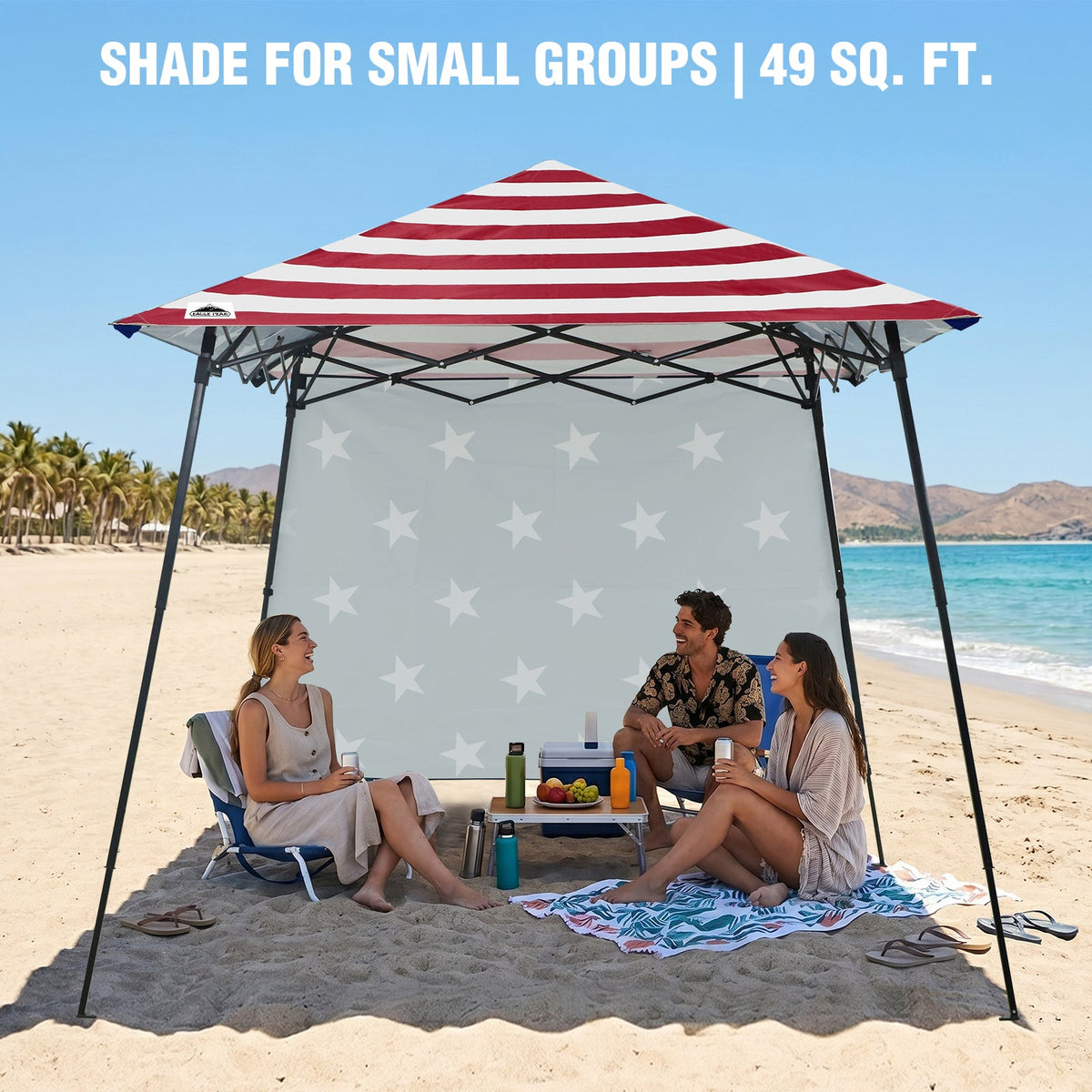 8X8 Pop Up Canopy Tent, Sidewall, Extended Eaves - Eagle Peak®