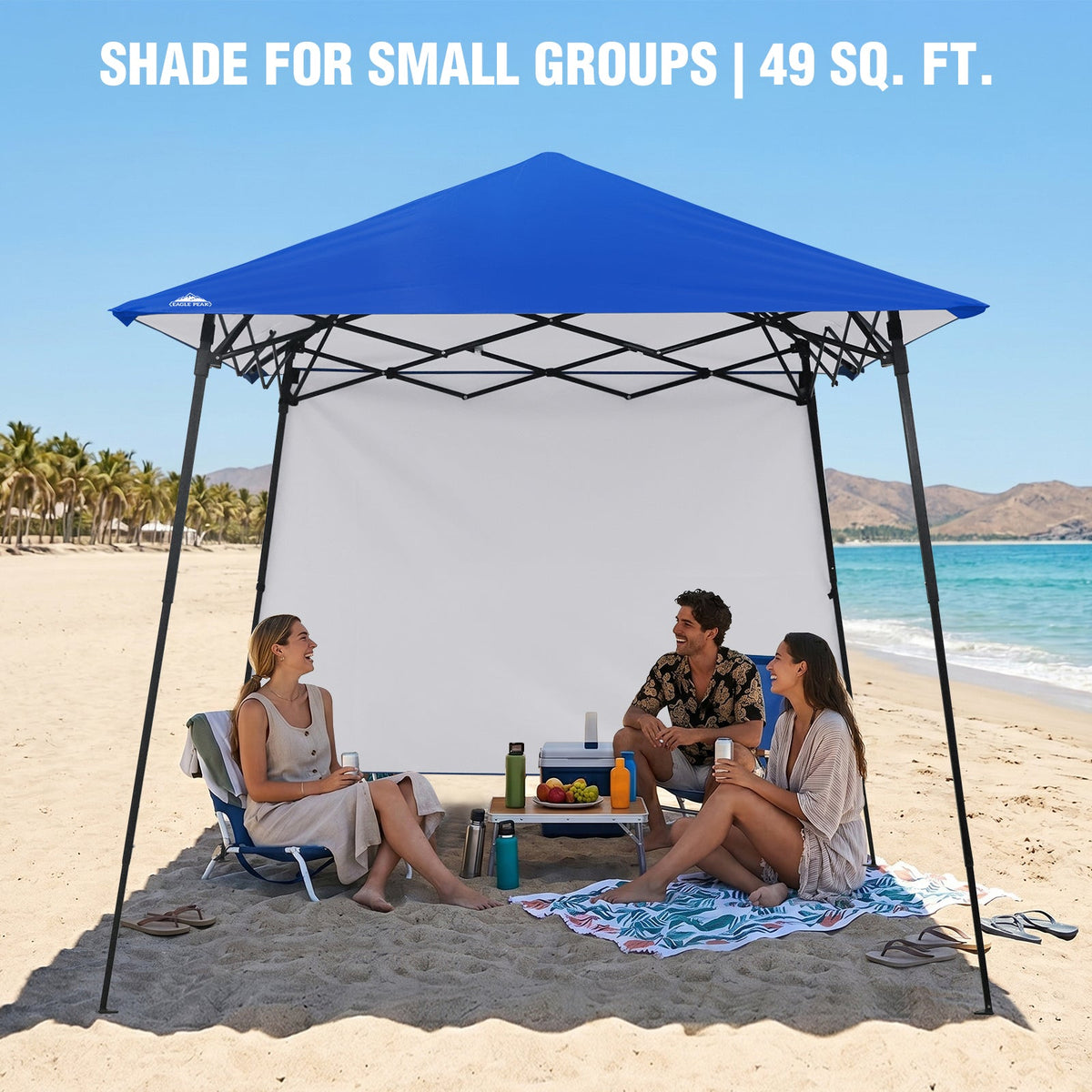 8X8 Pop Up Canopy Tent, Sidewall, Extended Eaves - Eagle Peak®