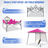 8X8 Pop Up Canopy Tent, Sidewall, Extended Eaves - Eagle Peak®