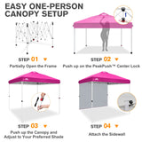 8x8 Pop Up Canopy Tent with 1 Sidewall - Eagle Peak®