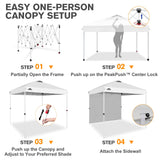 8x8 Pop Up Canopy Tent with 1 Sidewall - Eagle Peak®