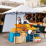 8x8 Pop Up Canopy Tent with Extended Eaves & Sidewall - Eagle Peak