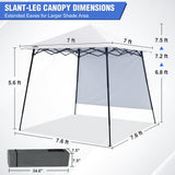 8x8 Pop Up Canopy Tent with Extended Eaves & Sidewall - Eagle Peak Custom Canopy Tent