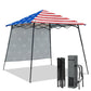 8x8 Pop Up Canopy Tent with Extended Eaves & Sidewall - Eagle Peak Custom Canopy Tent
